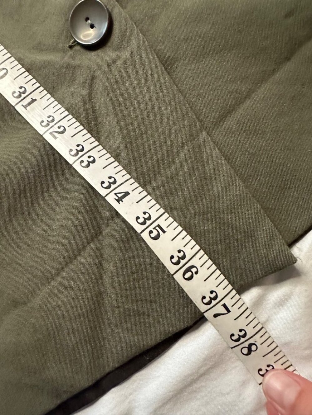 Vintage Pendleton 100% Wool Womens Olive Green Asymmetrical Button Midi Dress (6 - Picture 6 of 12